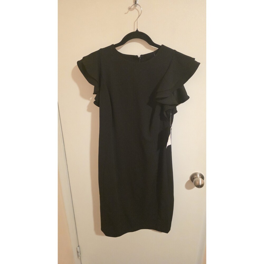 Chaps Dress Womens Petite Size 10P Black Funeral Formal Shower Cocktail NWT